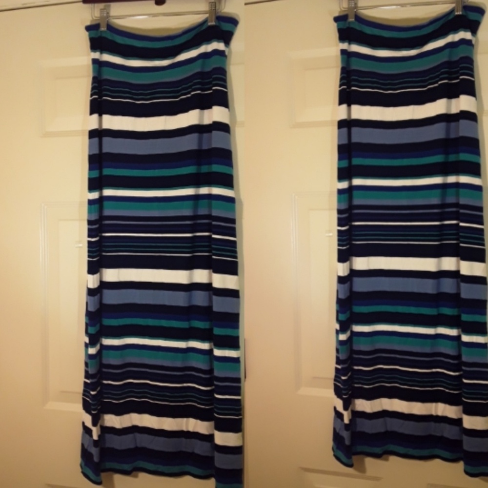 Max Studio Stripe Pullover Skirt